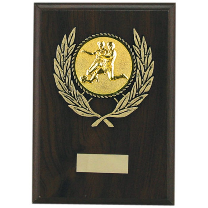 Budget football wooden plaque 7''